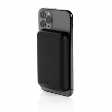 Logo trade promotional gifts image of: Magnetic 5.000 mAh 5W wireless powerbank