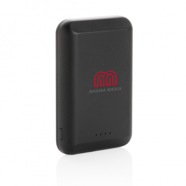 Logo trade business gifts image of: Magnetic 5.000 mAh 5W wireless powerbank