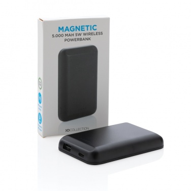 Logotrade promotional gift image of: Magnetic 5.000 mAh 5W wireless powerbank