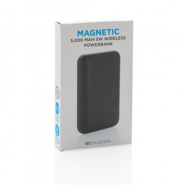 Logo trade promotional products picture of: Magnetic 5.000 mAh 5W wireless powerbank