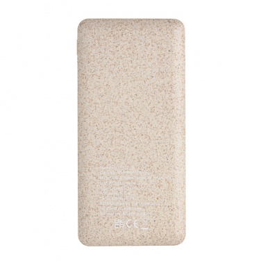 Logo trade promotional item photo of: 10.000 mah wheat straw powerbank