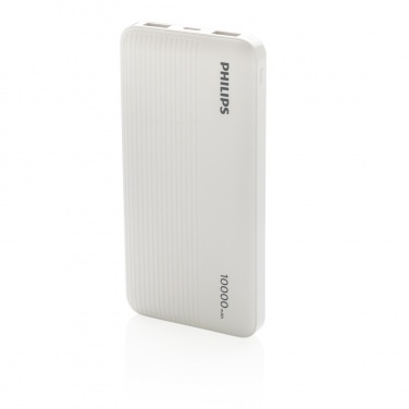 Logo trade business gifts image of: Philips 10.000 mAh slim powerbank