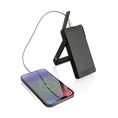 Logotrade corporate gift image of: Skywave RCS recycled plastic solar powerbank 10000 mAh
