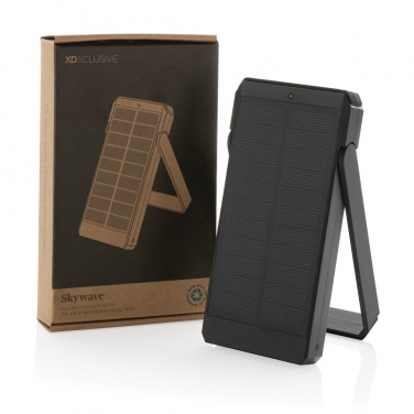 Logo trade promotional gifts image of: Skywave RCS recycled plastic solar powerbank 10000 mAh