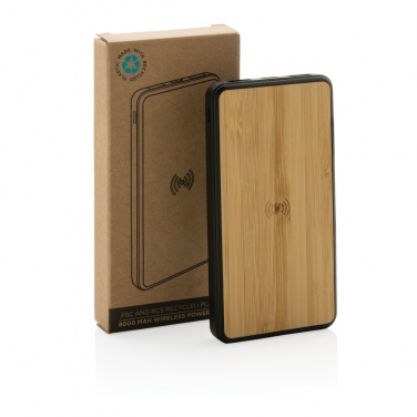 Logotrade promotional item picture of: RCS recycled plastic 8000 mAh Wireless Powerbank