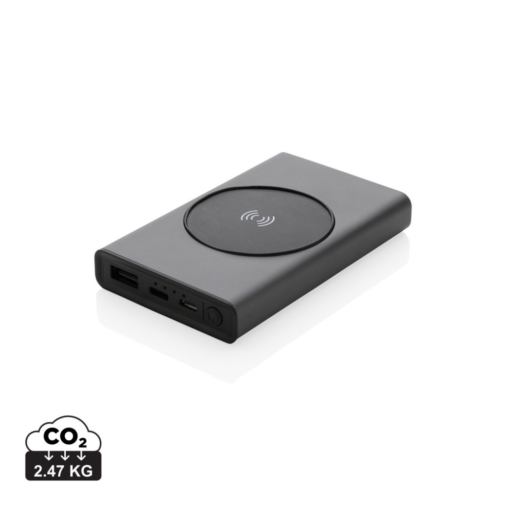 Logotrade promotional merchandise picture of: Terra RCS recycled aluminium 5000 mAh powerbank 5W wireless