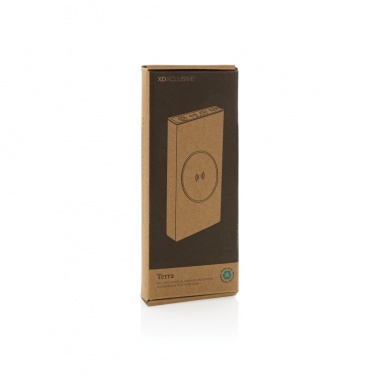 Logo trade promotional item photo of: Terra RCS recycled 18W aluminium 10000 powerbank 10W