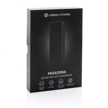Logo trade promotional giveaway photo of: Urban Vitamin Pasadena 20.000 mAh 18W PD powerbank