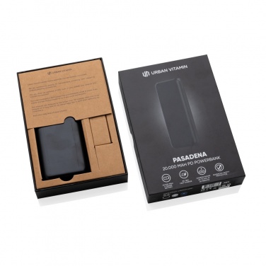 Logo trade promotional products image of: Urban Vitamin Pasadena 20.000 mAh 18W PD powerbank