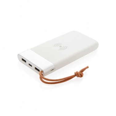 Logo trade promotional giveaway photo of: Aria 8.000 mAh 5W wireless charging powerbank