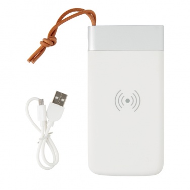 Logo trade business gift photo of: Aria 8.000 mAh 5W wireless charging powerbank