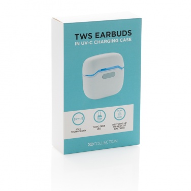 Logo trade promotional gifts picture of: TWS earbuds in UV-C sterilising charging case