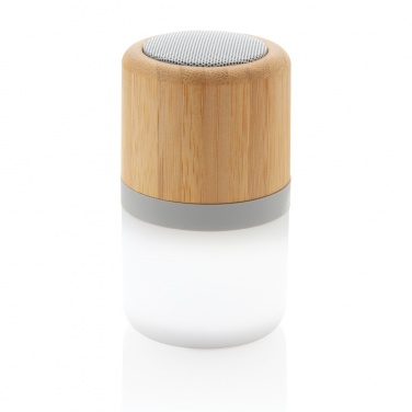 Logotrade promotional gift image of: Bamboo colour changing 3W speaker light