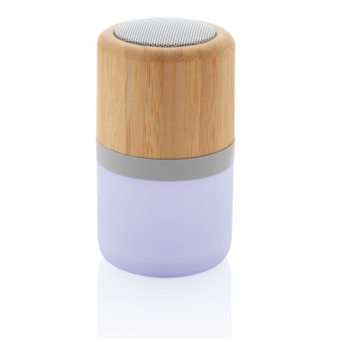 Logotrade corporate gift image of: Bamboo colour changing 3W speaker light