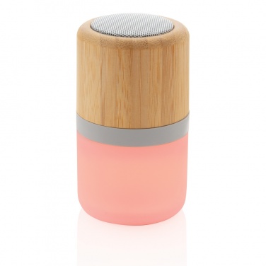 Logotrade promotional items photo of: Bamboo colour changing 3W speaker light
