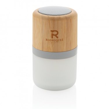 Logotrade promotional merchandise image of: Bamboo colour changing 3W speaker light