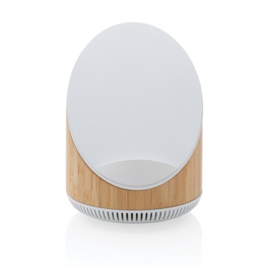 Logotrade promotional merchandise photo of: Ovate bamboo 5W speaker with 15W wireless charger
