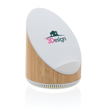 Logotrade promotional merchandise picture of: Ovate bamboo 5W speaker with 15W wireless charger
