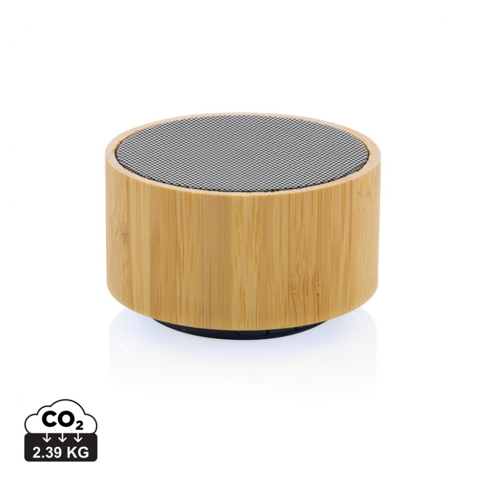 Logo trade advertising products picture of: RCS recycled plastic and bamboo 3W wireless speaker