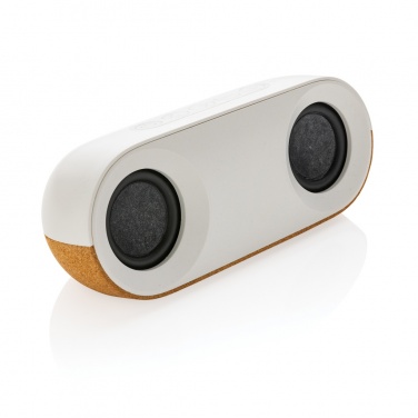 Logo trade corporate gifts picture of: Oregon RCS recycled plastic and cork 10W speaker