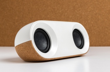 Logo trade promotional gift photo of: Oregon RCS recycled plastic and cork 10W speaker