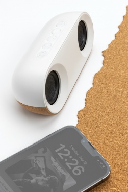 Logo trade promotional giveaways image of: Oregon RCS recycled plastic and cork 10W speaker
