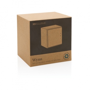 Logo trade promotional merchandise picture of: Wynn 5W bamboo wireless speaker