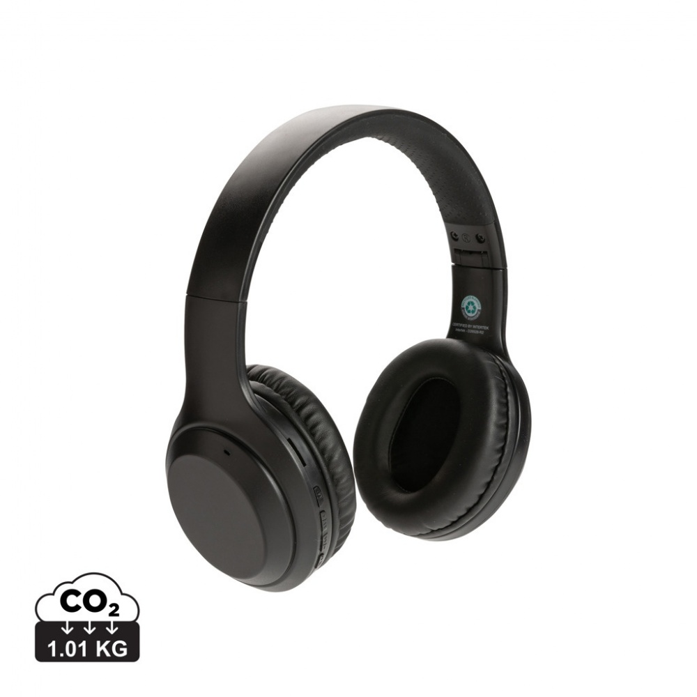 Logo trade advertising products picture of: RCS standard recycled plastic headphone