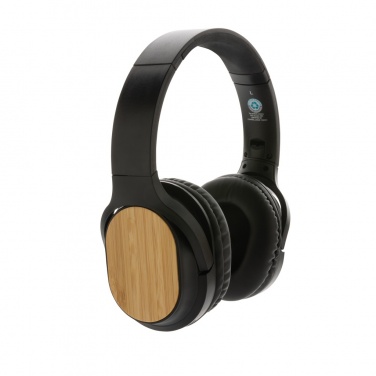 Logotrade business gifts photo of: RCS and bamboo Elite Foldable wireless headphone