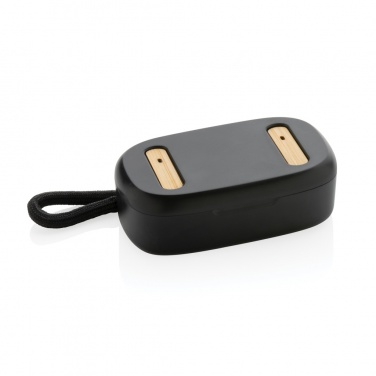 Logotrade promotional item picture of: RCS recycled plastic & bamboo TWS earbuds