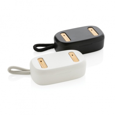 Logotrade promotional giveaway picture of: RCS recycled plastic & bamboo TWS earbuds