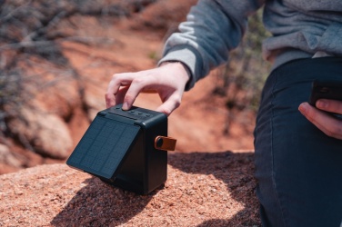Logo trade business gift photo of: Skywave RCS recycled plastic solar speaker 12W
