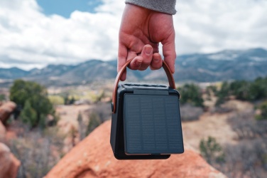 Logotrade promotional giveaways photo of: Skywave RCS recycled plastic solar speaker 12W