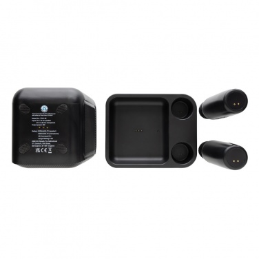 Logo trade promotional gifts image of: Singvibe RCS recycled plastic karaoke set with double mic