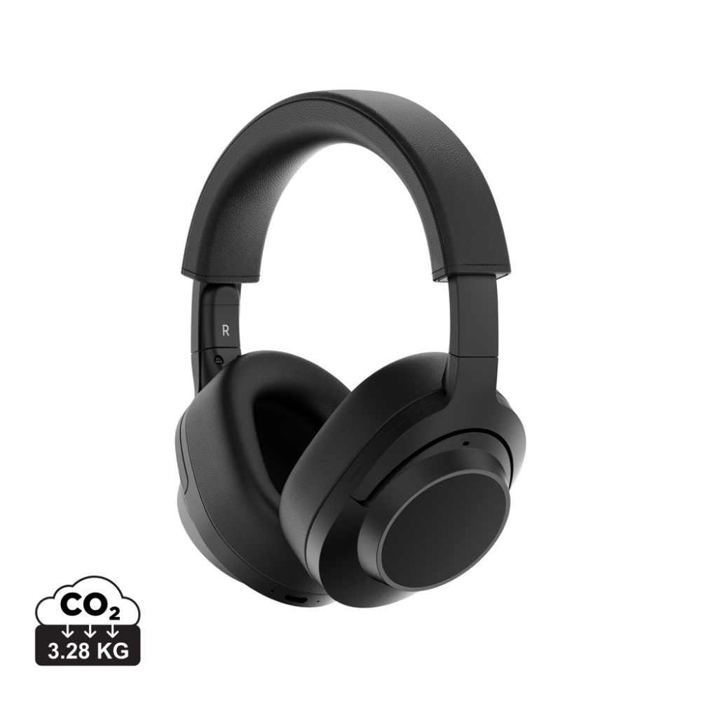 Logotrade promotional giveaways photo of: Irvine RCS recycled and repairable ANC wireless headphone