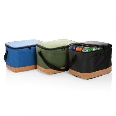 Logotrade promotional item picture of: Impact AWARE™ XL RPET two tone cooler bag with cork detail