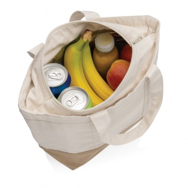 Logo trade corporate gift photo of: Impact Aware™ 285 gsm rcanvas cooler bag undyed