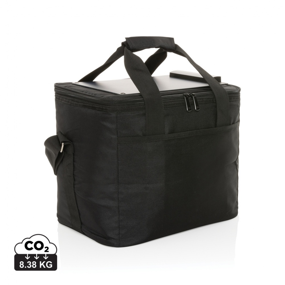 Logo trade promotional item photo of: Pedro AWARE™ RPET deluxe cooler bag with 5W solar panel