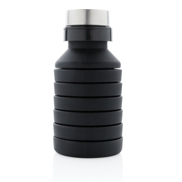 Logotrade promotional merchandise image of: Leakproof collapsible silicone bottle with lid