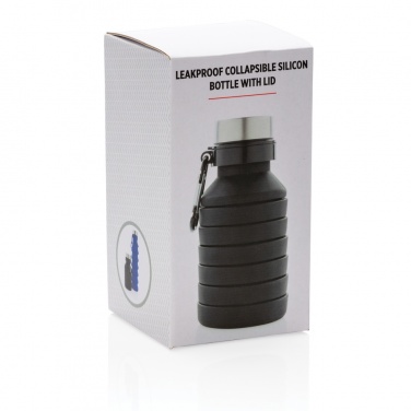 Logotrade promotional item picture of: Leakproof collapsible silicone bottle with lid