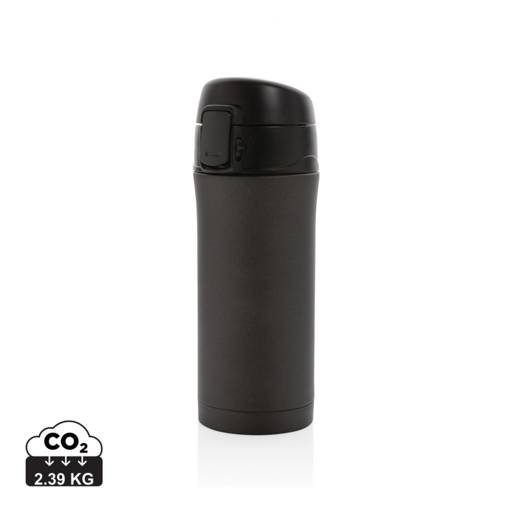 Logo trade promotional giveaway photo of: Metallic easy lock vacuum mug