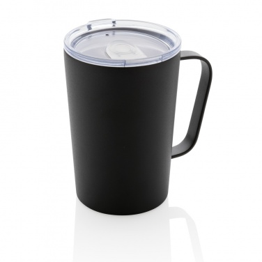 Logotrade promotional merchandise image of: RCS Recycled stainless steel modern vacuum mug with lid