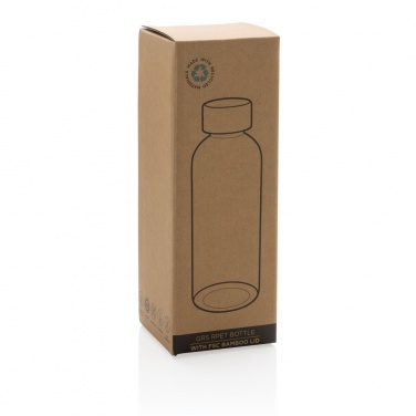Logo trade promotional giveaways image of: RCS RPET bottle with bamboo lid