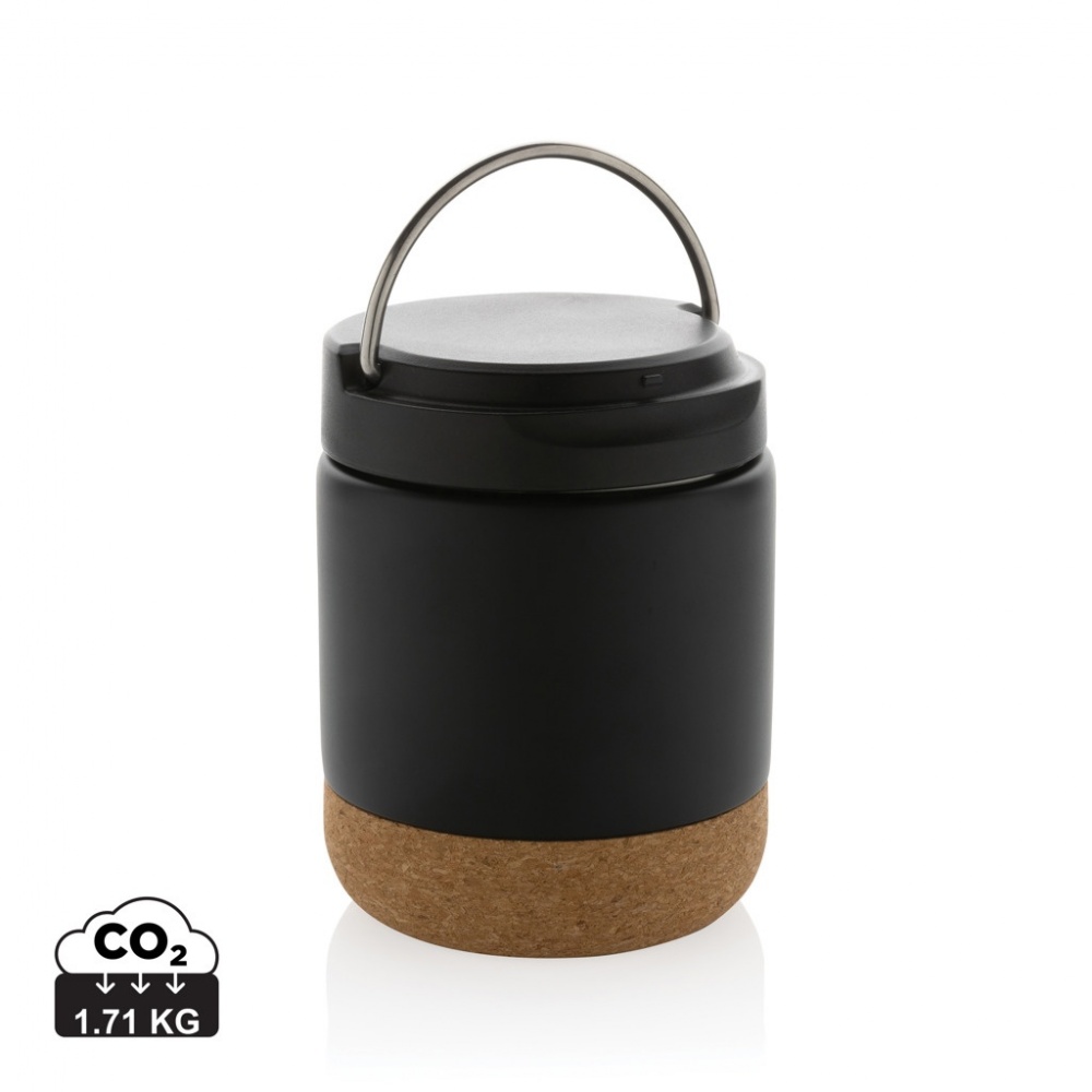 Logo trade promotional products image of: Savory RCS certified recycled stainless steel foodflask