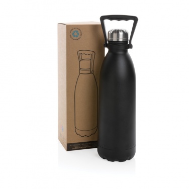 Logo trade advertising products picture of: RCS Recycled stainless steel large vacuum bottle 1.5L