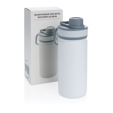 Logotrade promotional gift image of: Vacuum stainless steel bottle with sports lid 550ml
