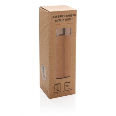 Logo trade promotional product photo of: Leak proof bamboo vacuum bottle
