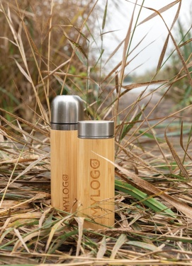 Logotrade promotional merchandise picture of: Leak proof bamboo vacuum bottle