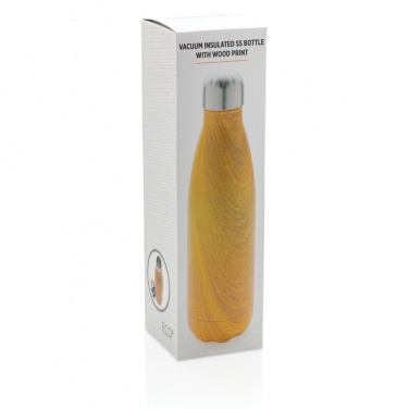 Logo trade promotional products picture of: Vacuum insulated stainless steel bottle with wood print