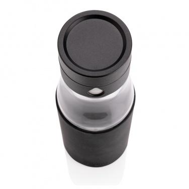 Logo trade promotional item photo of: Ukiyo glass hydration tracking bottle with sleeve